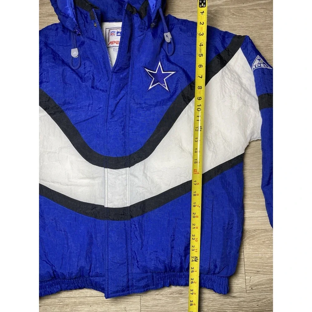 Vintage 90's Apex One Pro Line Dallas Cowboys NFL Zip-Up Jacket Men Size MEDIUM